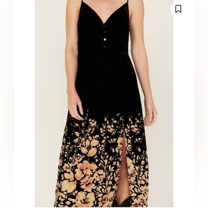 Urban Outfitters Black and Floral Maxi Dress